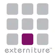 Logo with nine squares and the word 'externiture' below.
