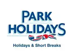 Logo of Park Holidays with a British flag theme.